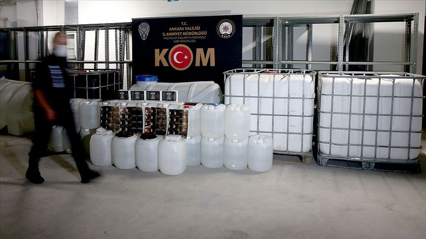 İçişleri Bakanlığı: Bu yıl 1 milyon 20 bin 819 litre kaçak içki ele geçirildi