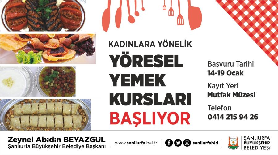 URFA YÖRESEL YEMEK KURSU BAŞLIYOR