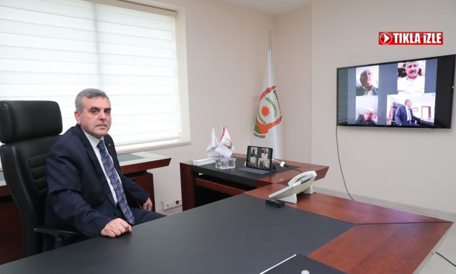 BAŞKAN BEYAZGÜL ÇALIŞMALARI TELEKONFERANS YÖNTEMİ İLE TAKİP EDİYOR