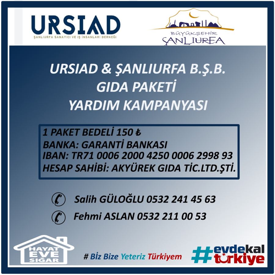 URSİAD Tarafından gıda paketi yardım kampanası
