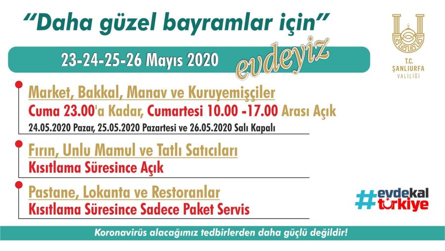 Dört Günlük Sokağa Çıkma Yasağında Açık Olacak İş Yerleri