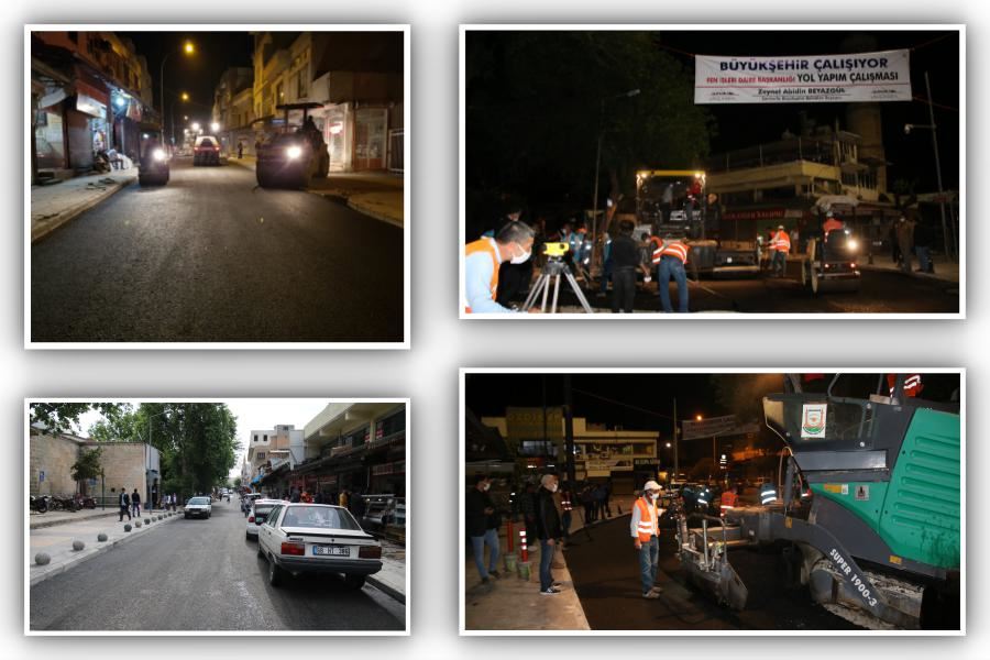 BÜYÜKŞEHİR MEŞARKİYE CADDESİNİ 96 SAATTE YENİLEDİ