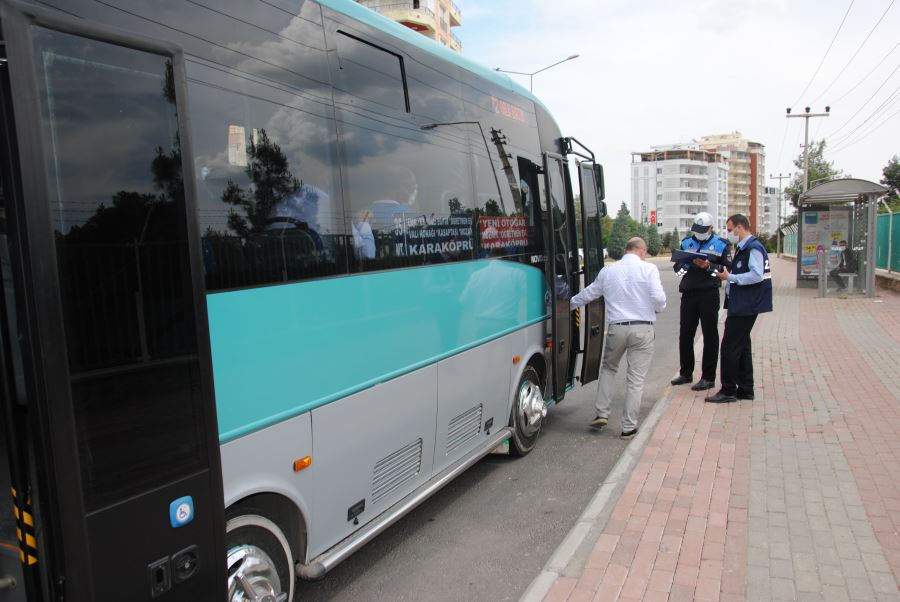 BÜYÜKŞEHİR BELEDİYESİN’DEN ÖZEL HALK OTOBÜSLERİNE SIKI DENETİM