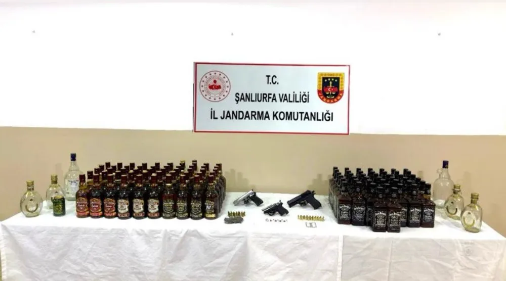 ŞANLIURFA’DA ALKOL, SİLAH VE UYUŞTURUCU OPERASYONU: 1 GÖZALTI