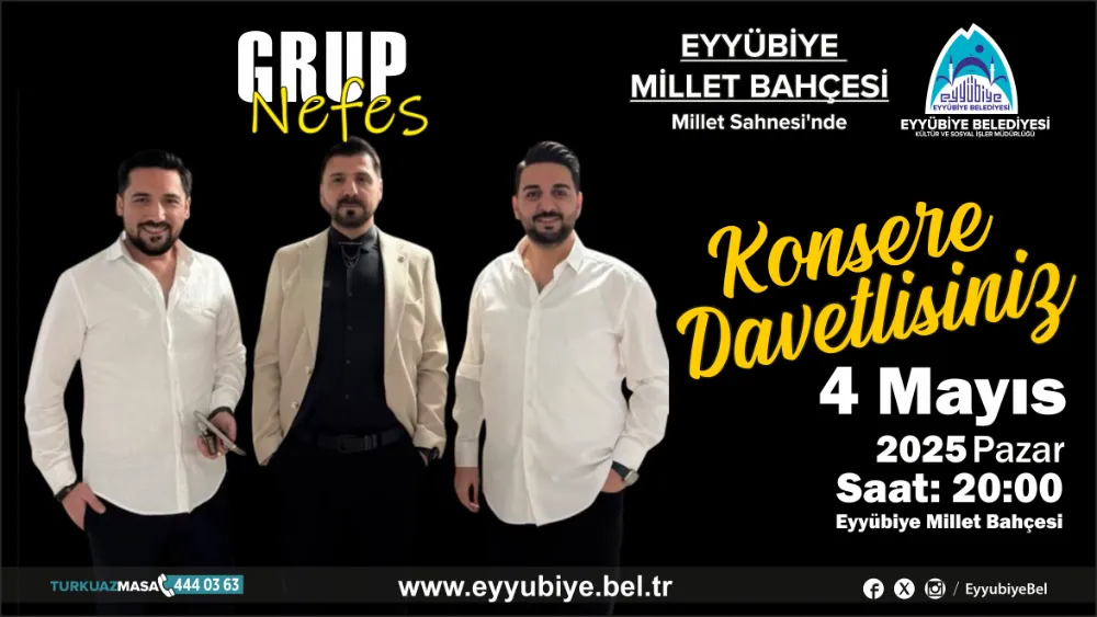 Eyyübiye Millet Bahçesi’nde Grup Nefes Konseri