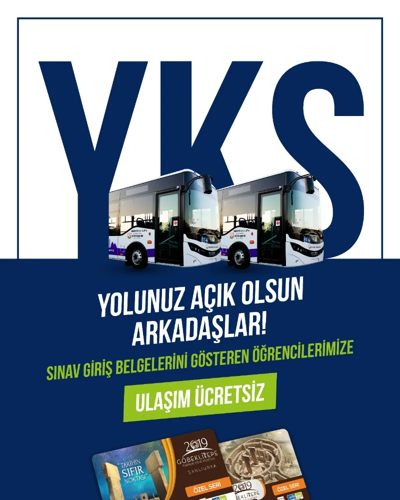 BÜYÜKŞEHİR BELEDİYESİ’NDEN YKS ÖĞRENCİLERİNE ÜCRETSİZ ULAŞIM DESTEĞİ