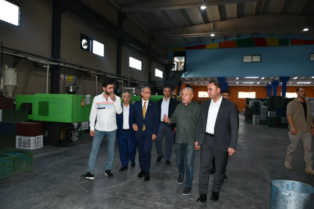 BAŞKAN ELGÜN VE MİLLETVEKİLİ DUSAK’TAN ORGANİZE SANAYİ BÖLGESİNE ZİYARET