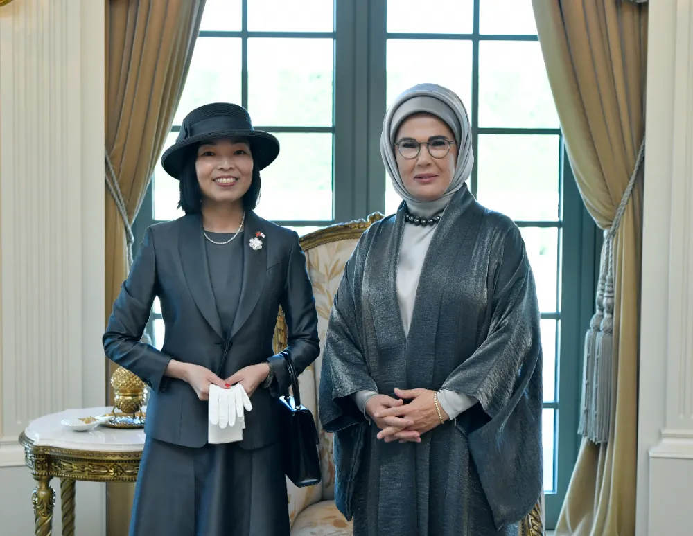 EMİNE ERDOĞAN, JAPONYA ALTES PRENSESİ MİKASA İLE GÖRÜŞTÜ