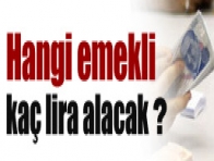 Hangi emekli kaç lira alacak?
