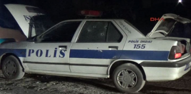 Polis Aracına Silahlı Saldırı 1 polis şehit oldu, 1 polis yaralandı