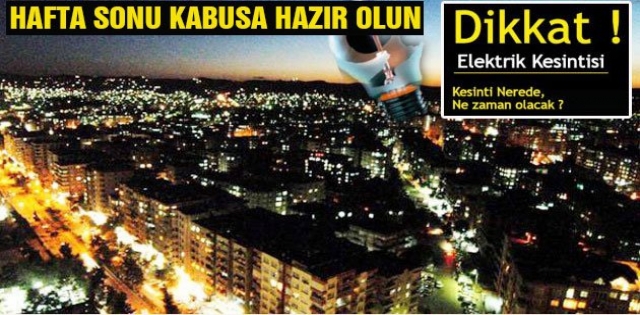 Şanlıurfa?da Elektrik Kesintisi