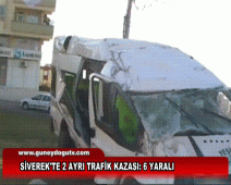 SİVEREK`TE 2 AYRI TRAFİK KAZASI: 6 YARALI