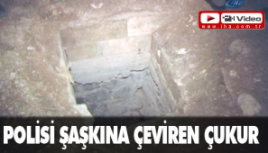 Polisi şaşkına çeviren çukur (VİDEO)